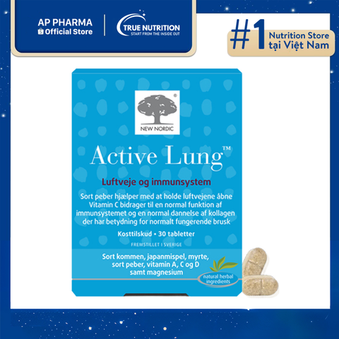  Active Lung New Nordic – Bí quyết bảo vệ phổi và các nguy cơ bệnh lý hô hấp 