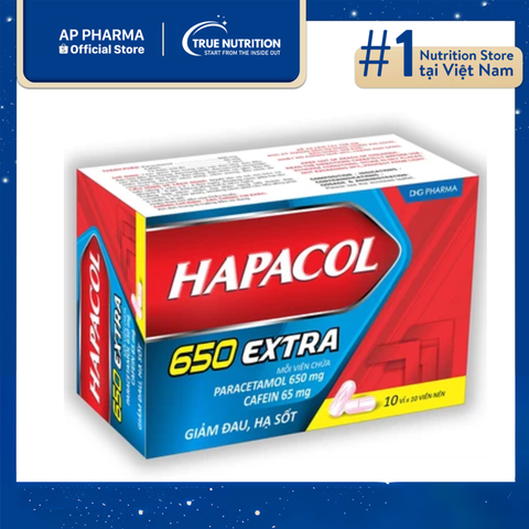  Thuốc hapacol 650 extra là thuốc gì? Thành phần và lưu ý cách sử dụng 