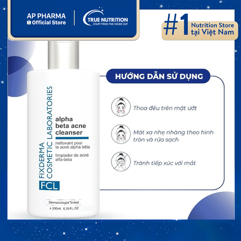  Sữa Rửa Mặt Fixderma FCL: Làm Sạch Da, Ngăn Ngừa Mụn Tốt Hơn 