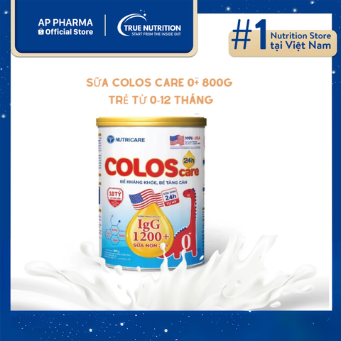  Sữa COLOSCARE 24H 0+: Hỗ Trợ Tiêu Hóa Và Tăng Cường Sức Khỏe Trẻ Nhỏ 