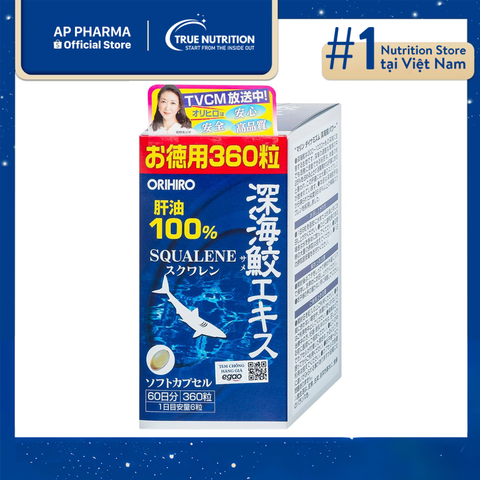  Orihiro Squalene: Bảo vệ sức khoẻ từ dầu gan cá mập! 