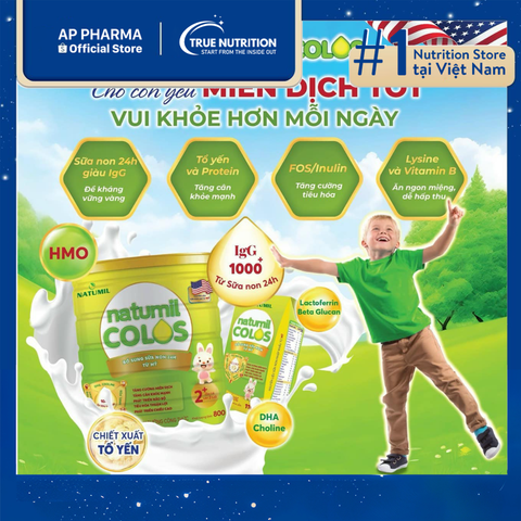  Sữa Natumil Colos: Bổ Sung Dinh Dưỡng, Cải Thiện Miễn Dịch Cho Bé 