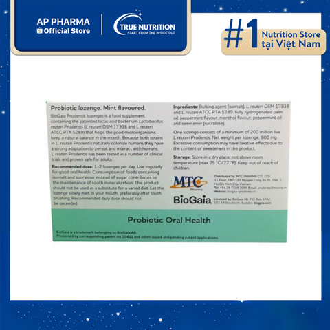  BioGaia ProDentis - Giải Pháp Hỗ Trợ Hơi Thở Thơm Mát Và Nướu Khỏe Mạnh 