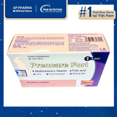  Prencare Fort: Công Thức Dinh Dưỡng Toàn Diện Cho Phụ Nữ Mang Thai Và Cho Con Bú 