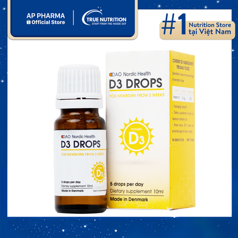  Vitamin D3 Drops Dao Nordic Health: Hỗ Trợ Phát Triển, Nâng Cao Đề Kháng Cho Bé 