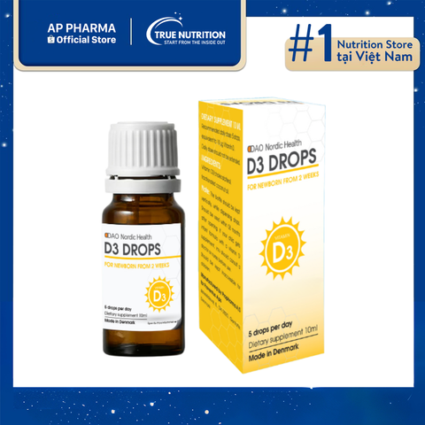  Vitamin D3 Drops Dao Nordic Health: Hỗ Trợ Phát Triển, Nâng Cao Đề Kháng Cho Bé 
