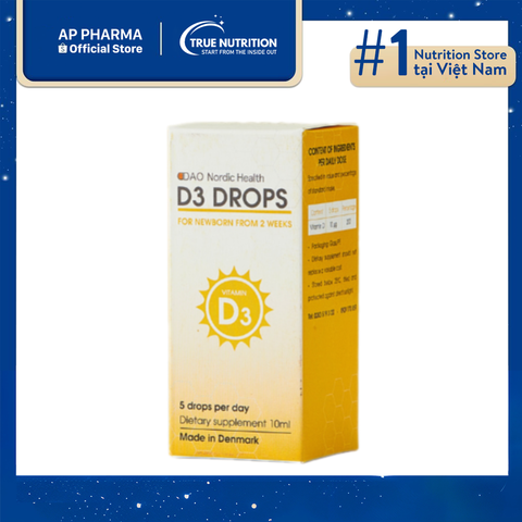  Vitamin D3 Drops Dao Nordic Health: Hỗ Trợ Phát Triển, Nâng Cao Đề Kháng Cho Bé 