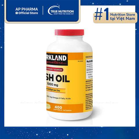  Dầu cá Omega 3 Fish Oil Kirkland 1000mg có tốt không? thành phần, cách sử dụng 