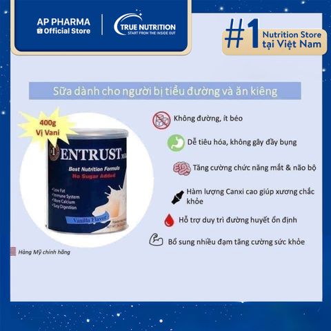 Sữa Entrust: Giải Pháp Hiệu Quả Để Kiểm Soát Đường Huyết và Cải Thiện Sức Khỏe Toàn Diện