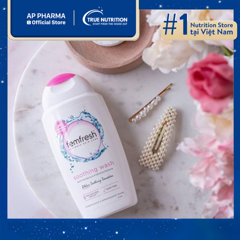  Dung dịch vệ sinh phụ nữ Femfresh Hồng Soothing Wash 250ml: Làm sạch, bảo vệ và chăm sóc vùng kín 