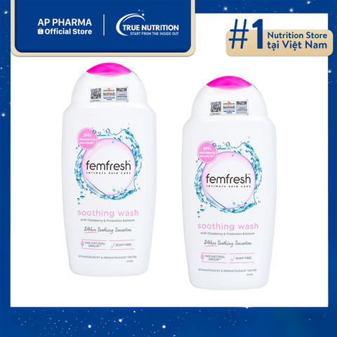  Dung dịch vệ sinh phụ nữ Femfresh Hồng Soothing Wash 250ml: Làm sạch, bảo vệ và chăm sóc vùng kín 