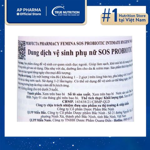  Femina SOS Probiotic: Giải Pháp Duy Trì Độ Ẩm Và pH Cho Cô Bé 