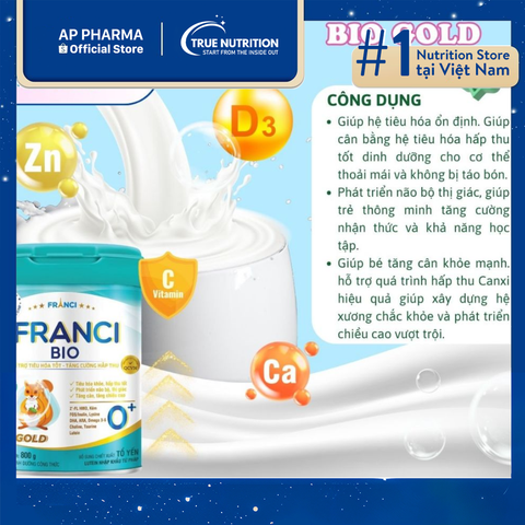  Sữa FRANCI BIO GOLD 0+ Có Tốt Không? Tăng Cường Sức Khỏe Cho Bé 0-12 Tháng 