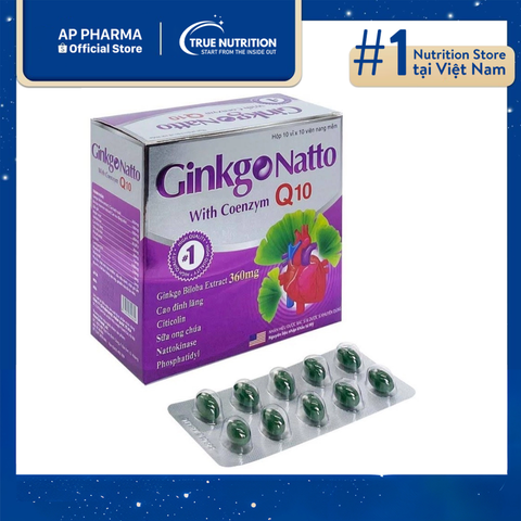  Ginkgo Natto With Coenzym Q10 – Hỗ trợ trí nhớ và tuần hoàn máu não 