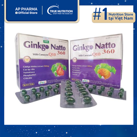  Ginkgo Natto With Coenzym Q10 – Hỗ trợ trí nhớ và tuần hoàn máu não 