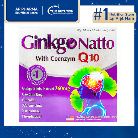  Ginkgo Natto With Coenzym Q10 – Hỗ trợ trí nhớ và tuần hoàn máu não 