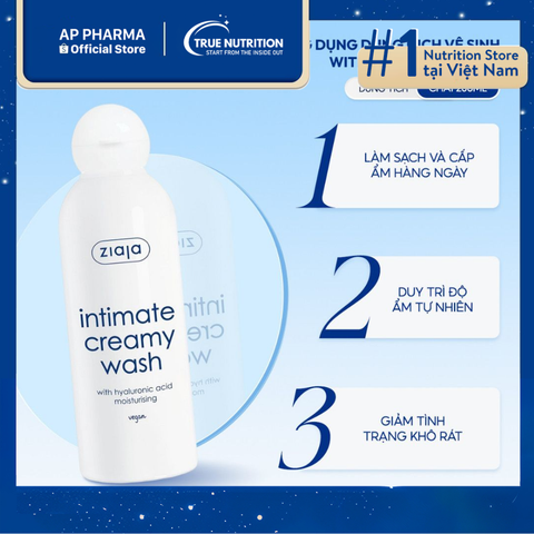  Kem Ziaja Intimate với Hyaluronic Acid: Chăm sóc vùng kín nhẹ nhàng 