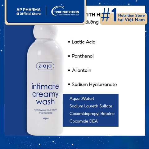  Kem Ziaja Intimate với Hyaluronic Acid: Chăm sóc vùng kín nhẹ nhàng 