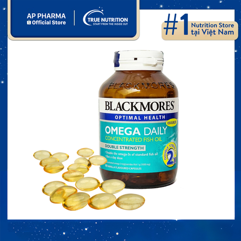  Viên dầu cá Blackmores Omega Daily Concentrated Fish Oil có tốt không? Thành phần 