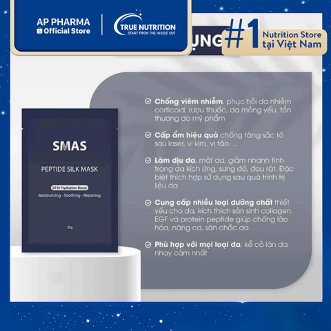 Mas Peptide Silk Mask: Dưỡng Da Phục Hồi Sau Liệu Trình Làm Đẹp