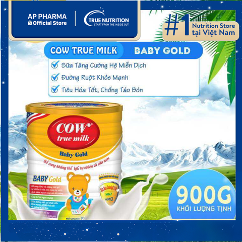  Sữa Cow True Milk Baby Gold: Phát Triển Tầm Vóc Và Trí Não Cho Trẻ Từ 6-36 Tháng 