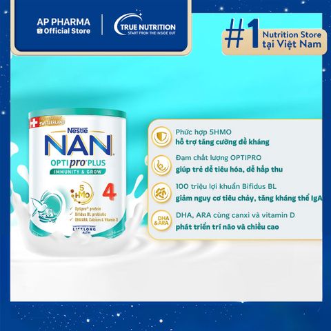  Sữa Nan Optipro Plus 4: Giải Pháp Dinh Dưỡng Tối Ưu Cho Trẻ Em từ 2-6 tuổi 