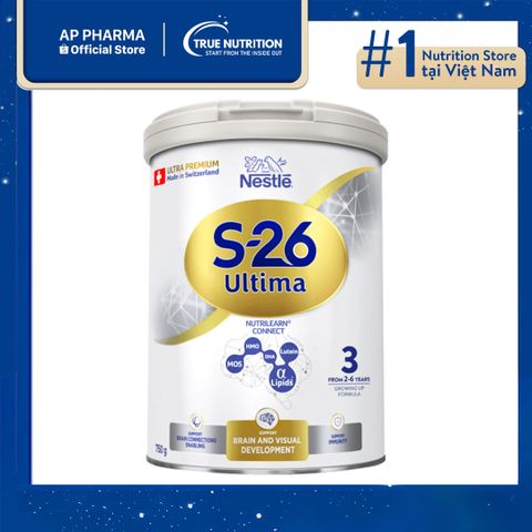  Sữa Nestlé S-26 Ultima 3: Dinh Dưỡng Nuôi Dưỡng Trí Tuệ & Sức Khỏe Cho Trẻ Từ 2-6 Tuổi 
