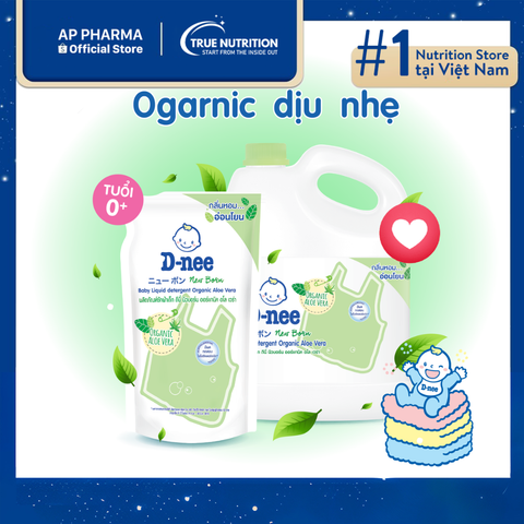  Nước Giặt D-nee Organic Xanh Lá: An Toàn Cho Bé, Sạch Sẽ Mỗi Ngày 