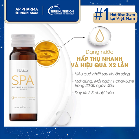  Nước Uống Collagen Nucos Spa 10.000: Tăng Cường Đàn Hồi, Chống Lão Hóa 