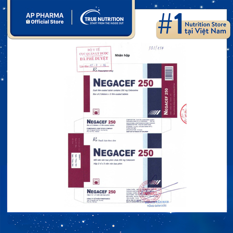  Thuốc Negacef 250 Trị Bệnh Gì? Giá Bao Nhiêu? Thành Phần Và Chỉ Định Thuốc 