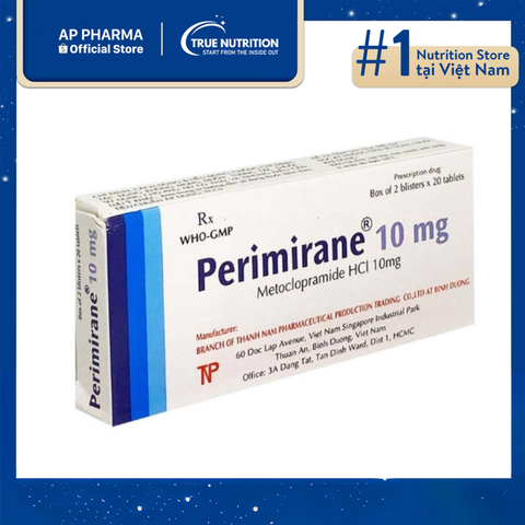  Thuốc Perimirane 10mg: Có Tác Dụng Gì? thông tin thuốc và cách dùng 
