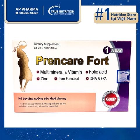  Prencare Fort: Công Thức Dinh Dưỡng Toàn Diện Cho Phụ Nữ Mang Thai Và Cho Con Bú 
