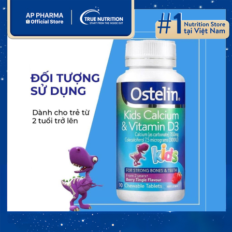 Ostelin Kids Calcium & Vitamin D3: Bổ Sung Vitamin D3 Giúp Trẻ Phát Triển Cao Lớn 