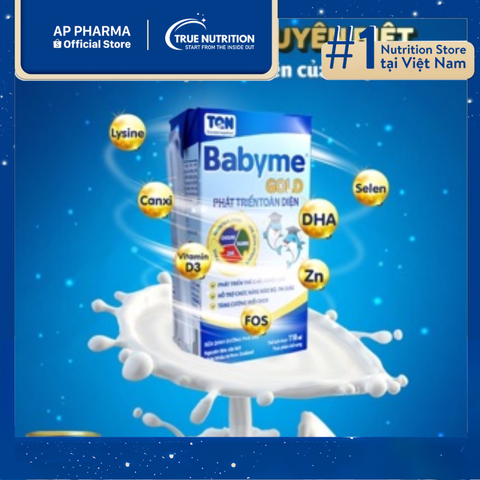  Sữa Babyme Gold: Hỗ trợ tăng chiều cao cho trẻ từ 1-10 tuổi 