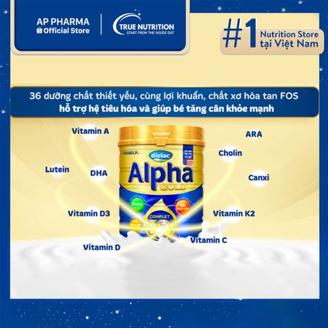 Sữa Bột Dielac Alpha Gold IQ 1: Dinh Dưỡng Cho Trí Não & Tiêu Hóa Trẻ Sơ Sinh