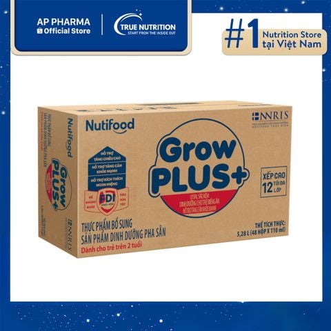 Sữa Grow Plus Xanh 110ml:  Tăng Cân, Chiều Cao & Đề Kháng Cho Trẻ Biếng Ăn và Thấp Còi 