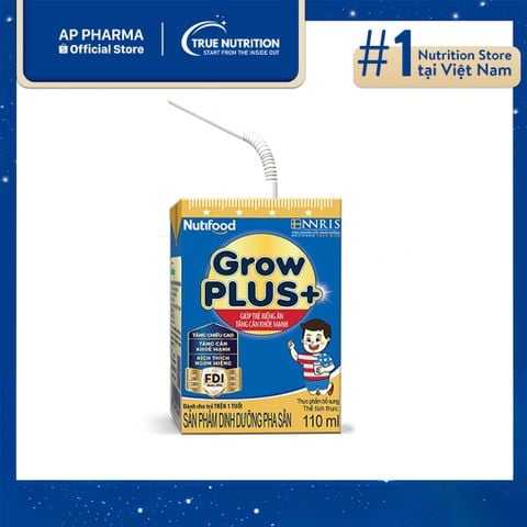  Sữa Grow Plus Xanh 110ml:  Tăng Cân, Chiều Cao & Đề Kháng Cho Trẻ Biếng Ăn và Thấp Còi 