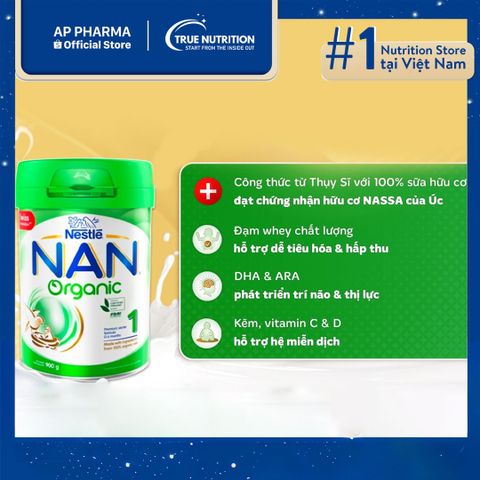  Sữa Bột Nestlé NAN Organic 1: Dinh Dưỡng Hữu Cơ Đặc Biệt Dành Cho Trẻ Sơ Sinh 