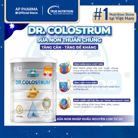  Sữa Nature One Dr. Colostrum Số 2: Hỗ Trợ Phát Triển Toàn Diện Cho Bé 