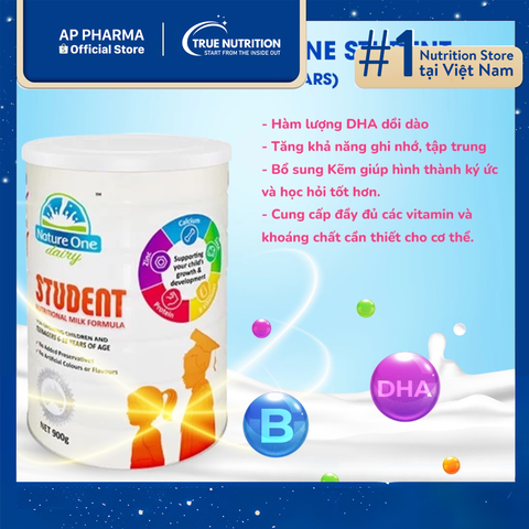  Sữa Nature One Student: Hỗ Trợ Phát Triển Trí Tuệ và Thể Chất Cho Trẻ 