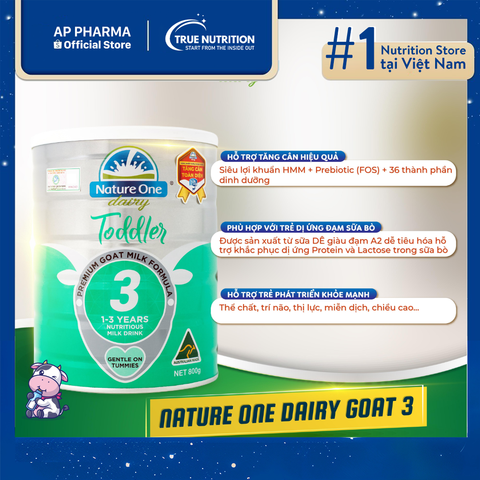  Sữa Dê Nature One Số 3: Giải Pháp Dinh Dưỡng Hoàn Hảo Cho Trẻ 1-3 Tuổi 