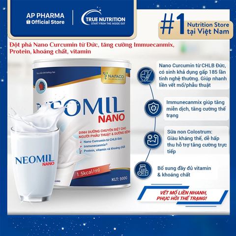  Sữa Neomil Nano: Giải Pháp Dinh Dưỡng Hiệu Quả Cho Người Bệnh Sau Phẫu Thuật 