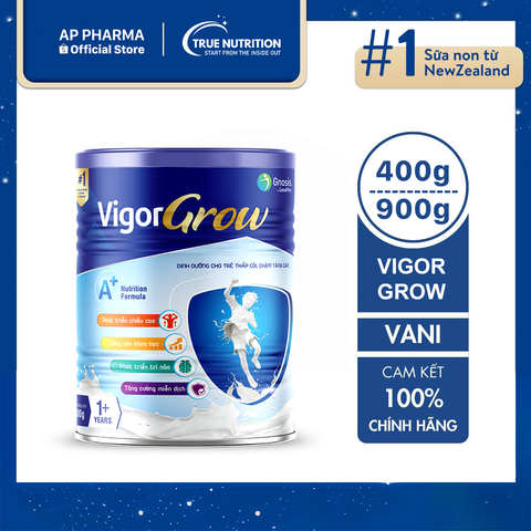  Sản phẩm dinh dưỡng công thức Vigor Grow - Bổ Sung Dinh Dưỡng Cho Trẻ Từ 1 Tuổi, Dùng Cho Trẻ Thấp Còi Chậm Tăng Cân 
