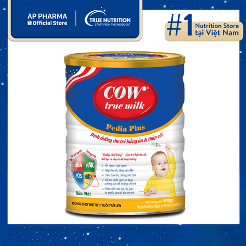  Sữa Cow True Milk Pedia Plus: Hỗ Trợ Bé Tăng Cân, Hấp Thu Tối Ưu 