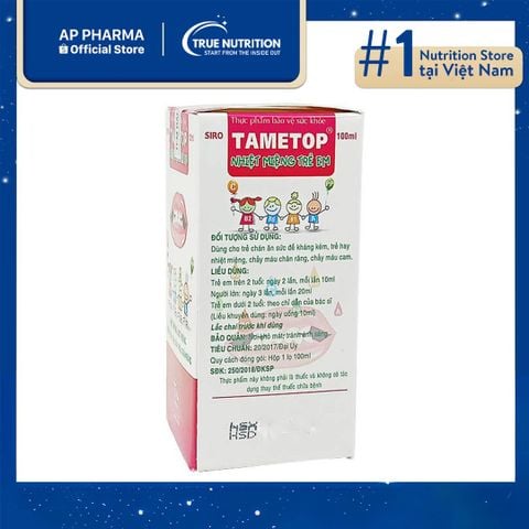  Tametop Siro: Giải Pháp Trị Nhiệt Miệng Cho Trẻ Từ Thiên Nhiên 