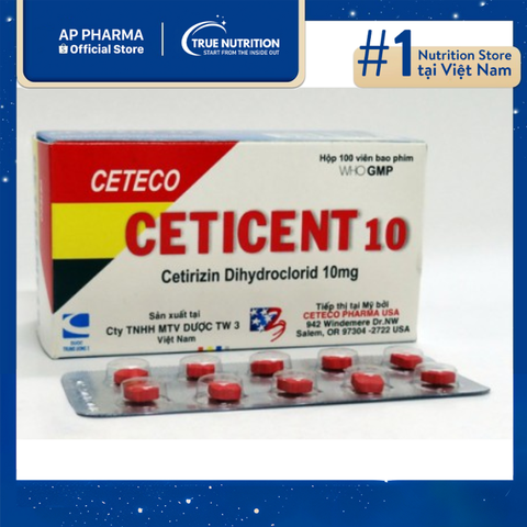  Thuốc Ceticent 10 - Chỉ Định, Công Dụng, Cách Dùng Và Lưu Ý Sử Dụng 