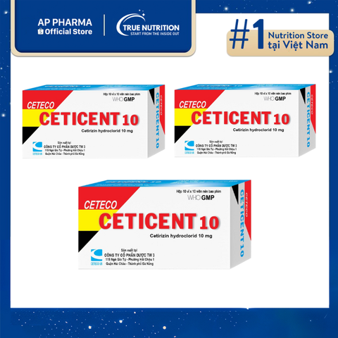  Thuốc Ceticent 10 - Chỉ Định, Công Dụng, Cách Dùng Và Lưu Ý Sử Dụng 