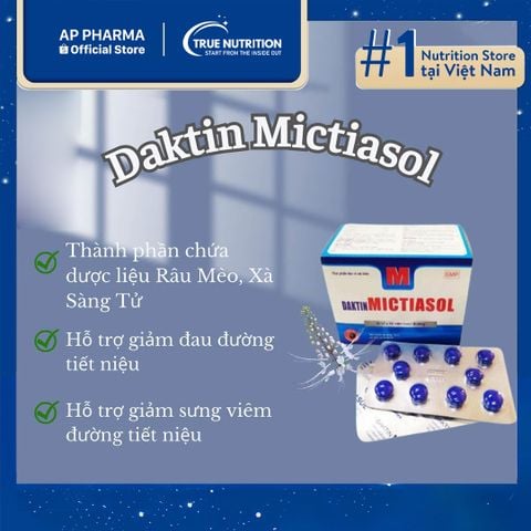  Daktin Mictiasol: Giải Pháp Giảm Sưng, Giảm Viêm Đường Tiết Niệu Từ Thiên Nhiên 