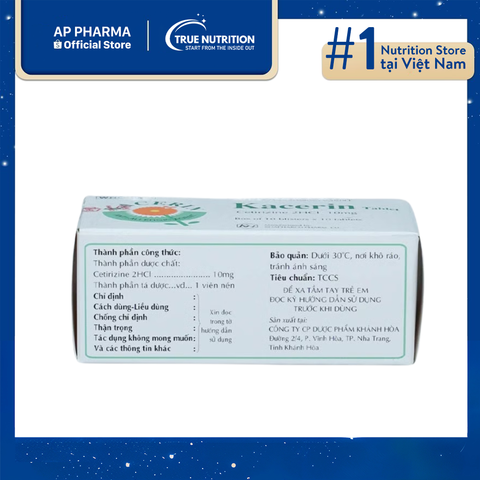  Thuốc Kacerin 10mg là thuốc gì? Thành phần, có tác dụng gì? 