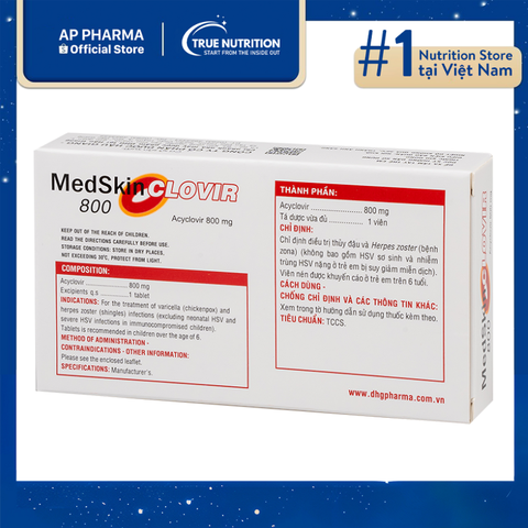  Thuốc Medskin Clovir 800 Là Thuốc Gì? Thông Tin Thuốc Và Cách Dùng 